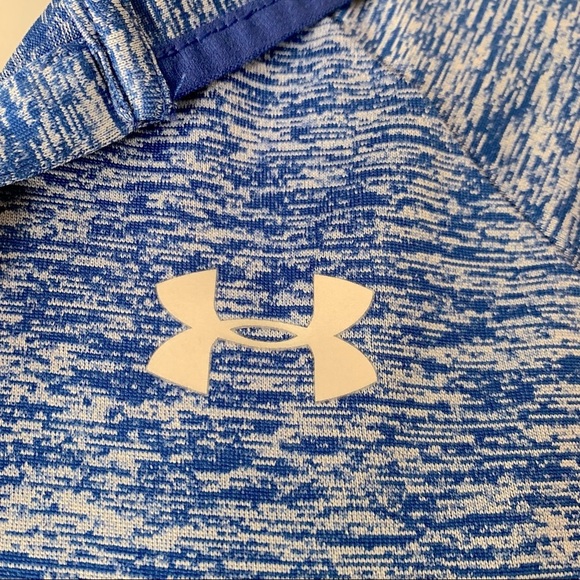 UNDER ARMOUR Loose Fit Athletic Hoodie Lightweight Blue Heathered Size XS - Picture 6 of 15
